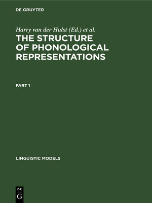 cover image of The Structure of Phonological Representations. Part 1